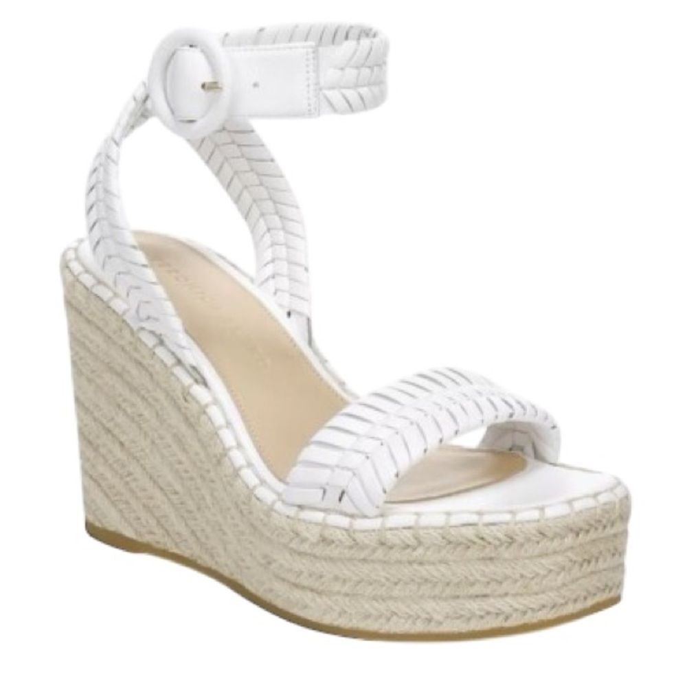 Veronica Beard Rilla Woven Leather Wedge Espadrille Women’s Size 10 - Picture 2 of 10